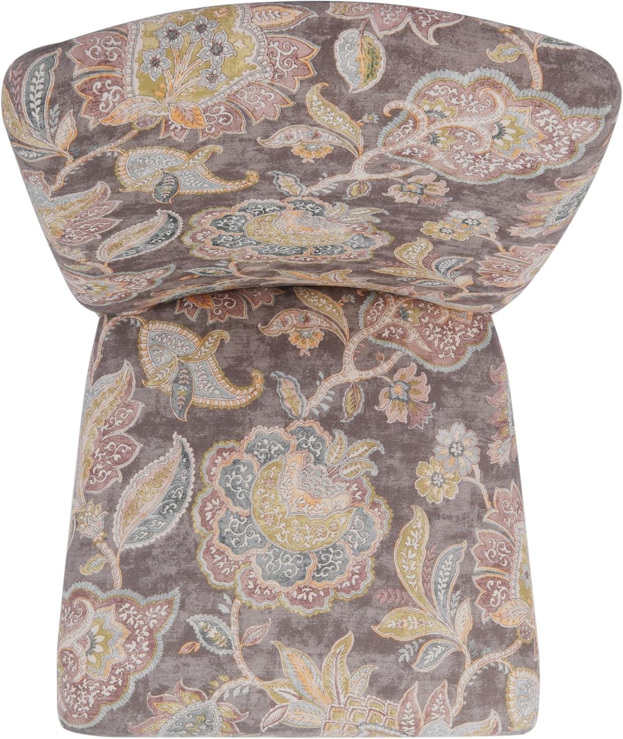 HomePop Parsons Classic Upholstered Accent Dining Chair, Set of 2, Multicolor Gray Floral