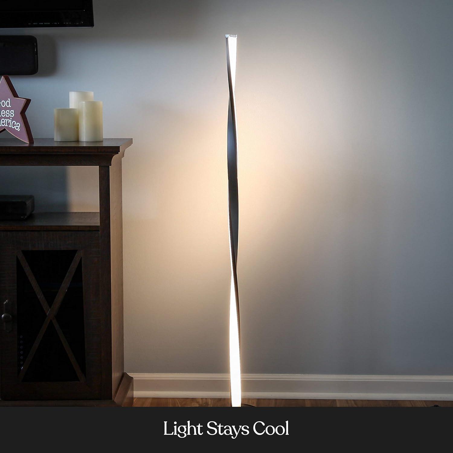 Brightech Helix 48 in. Industrial LED Floor Lamp with Built-In 3-Way Dimmer