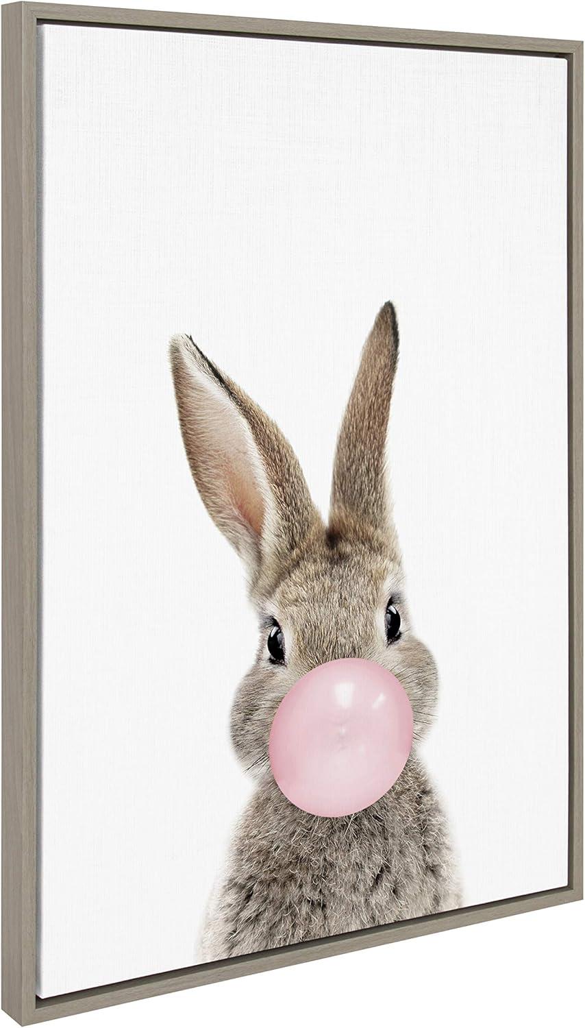 Sylvie Bubble Gum Bunny by Amy Peterson Art Studio Wall Art - Kate & Laurel All Things Decor