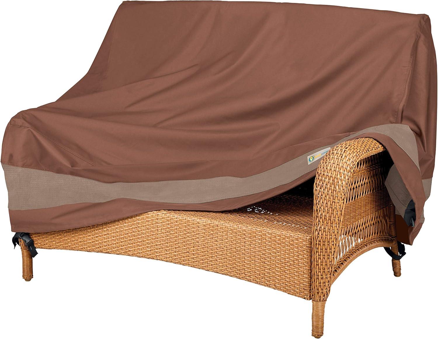 Mocha Cappuccino Waterproof Patio Loveseat Cover, 62" x 38" x 35"