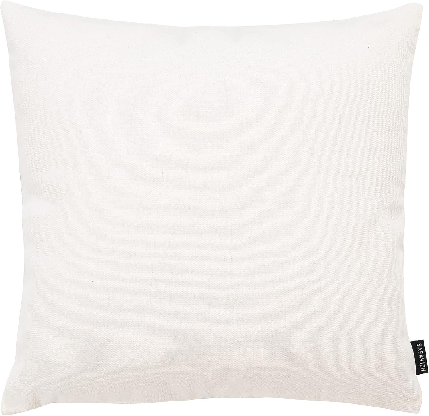 Embroidered Cotton Reversible Throw Pillow