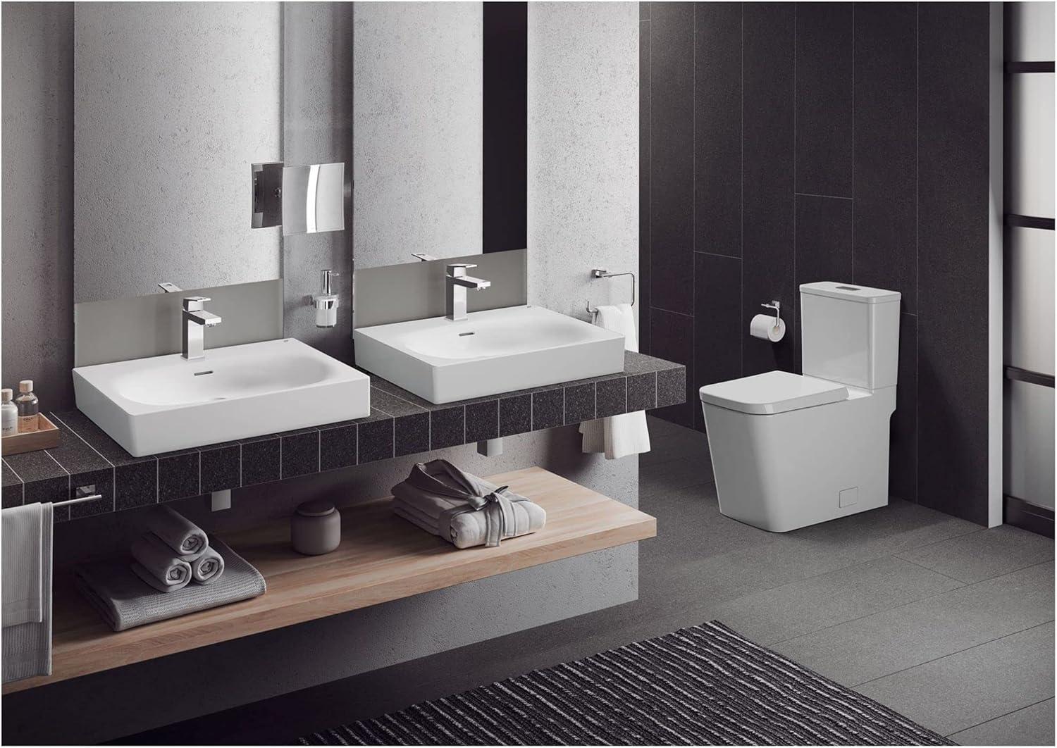 Alpine White Dual Flush Elongated Modern Toilet with Seat