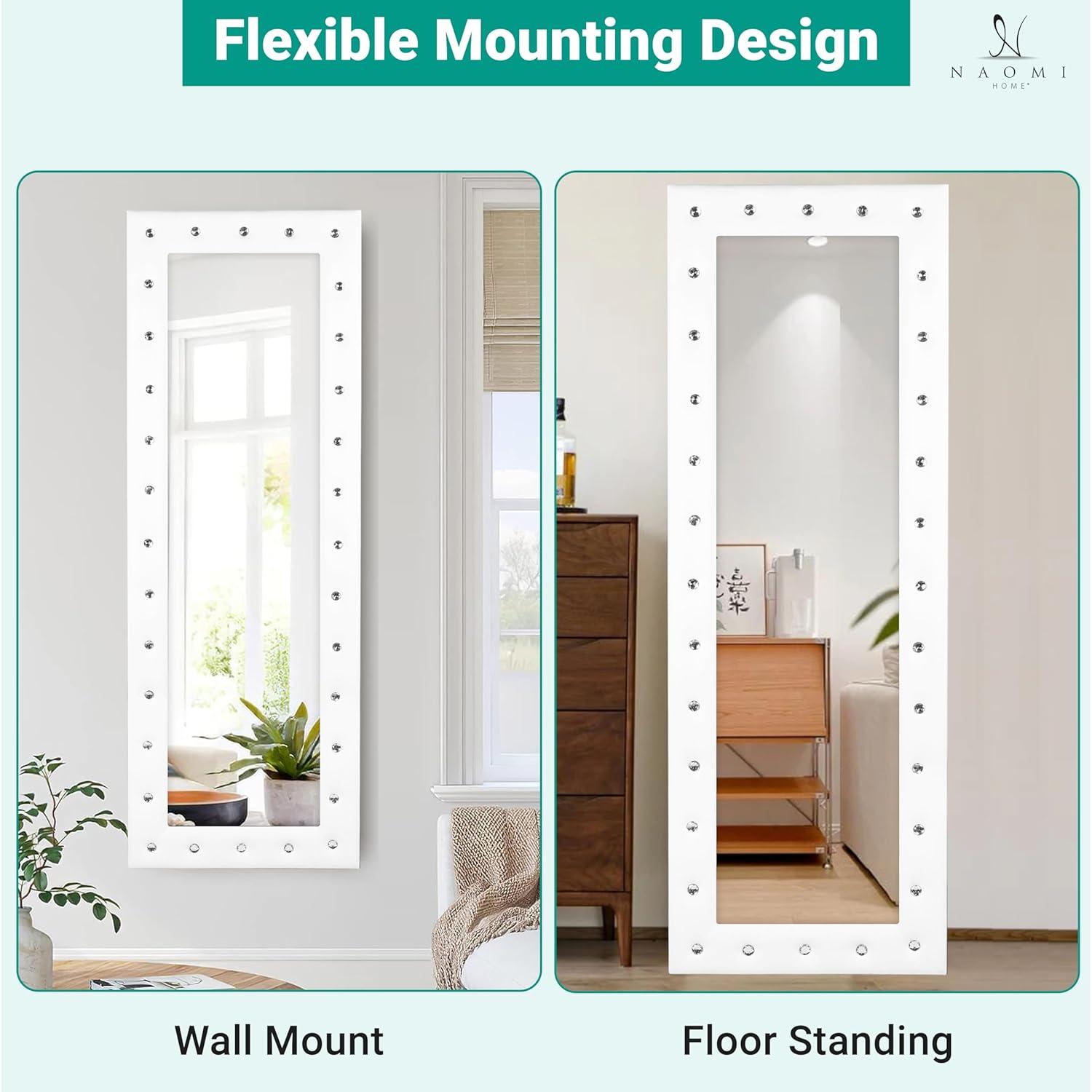 Naomi Home Maisie Modern Aluminum Mirror White