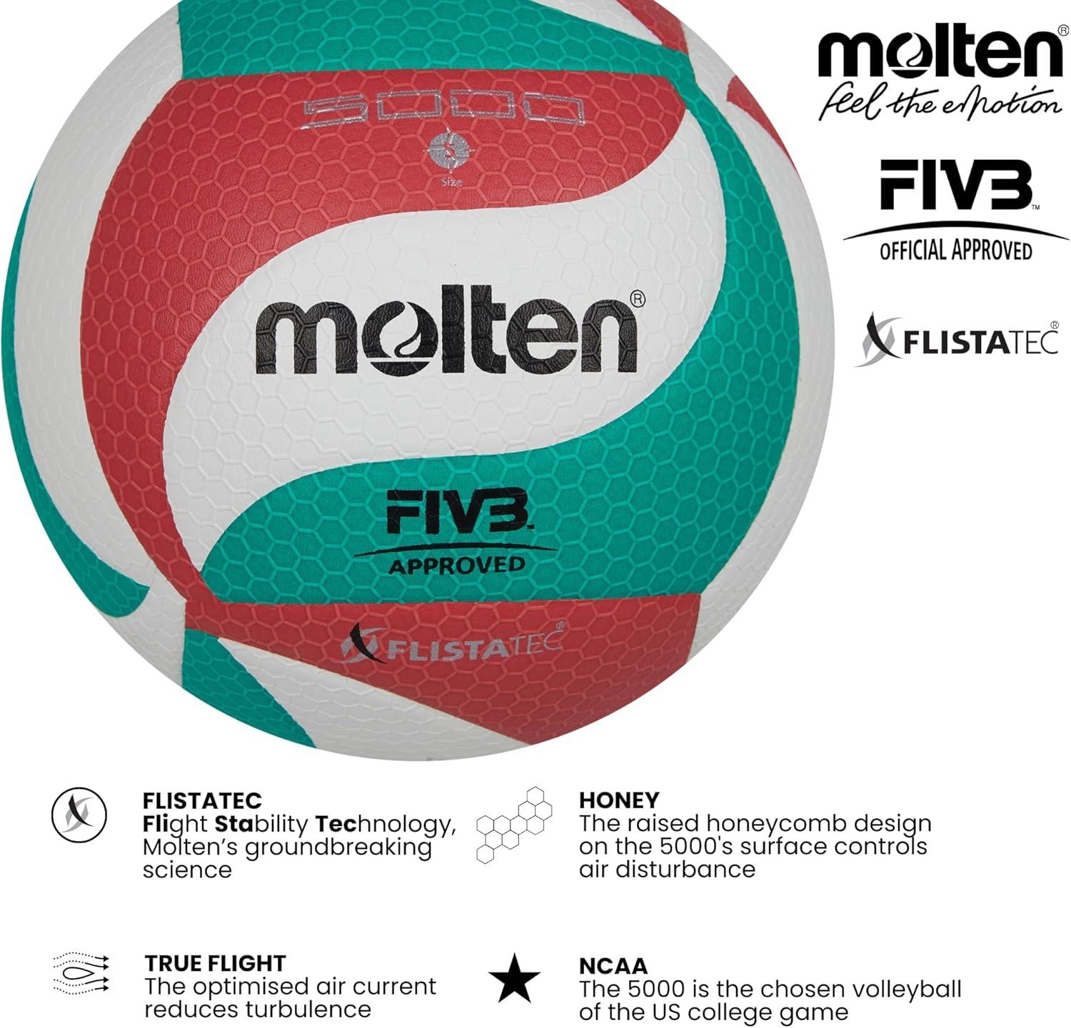 Molten FLISTATEC Volleyball V5M5000 Standard Volleyball Size 5