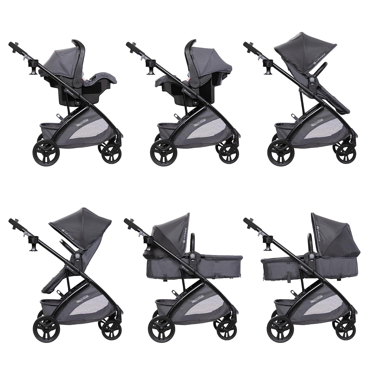 Baby Trend Passport Switch Modular Travel System with EZ-Lift PLUS Infant Car Seat - Dash Pink