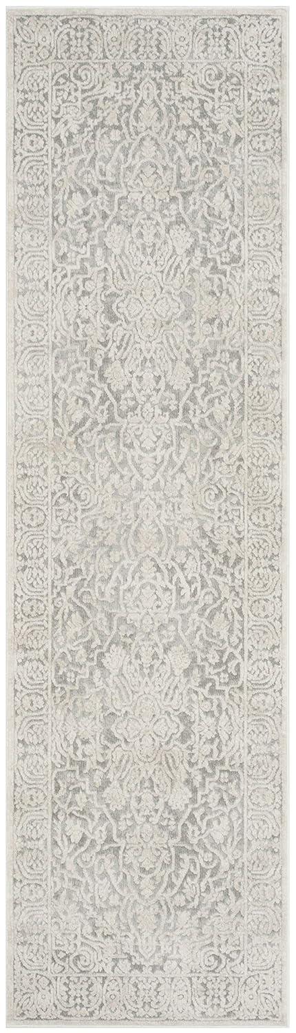 Reflection RFT670 Power Loomed Runner Rug - Light Grey/Cream - 2'3"x10' - Safavieh.