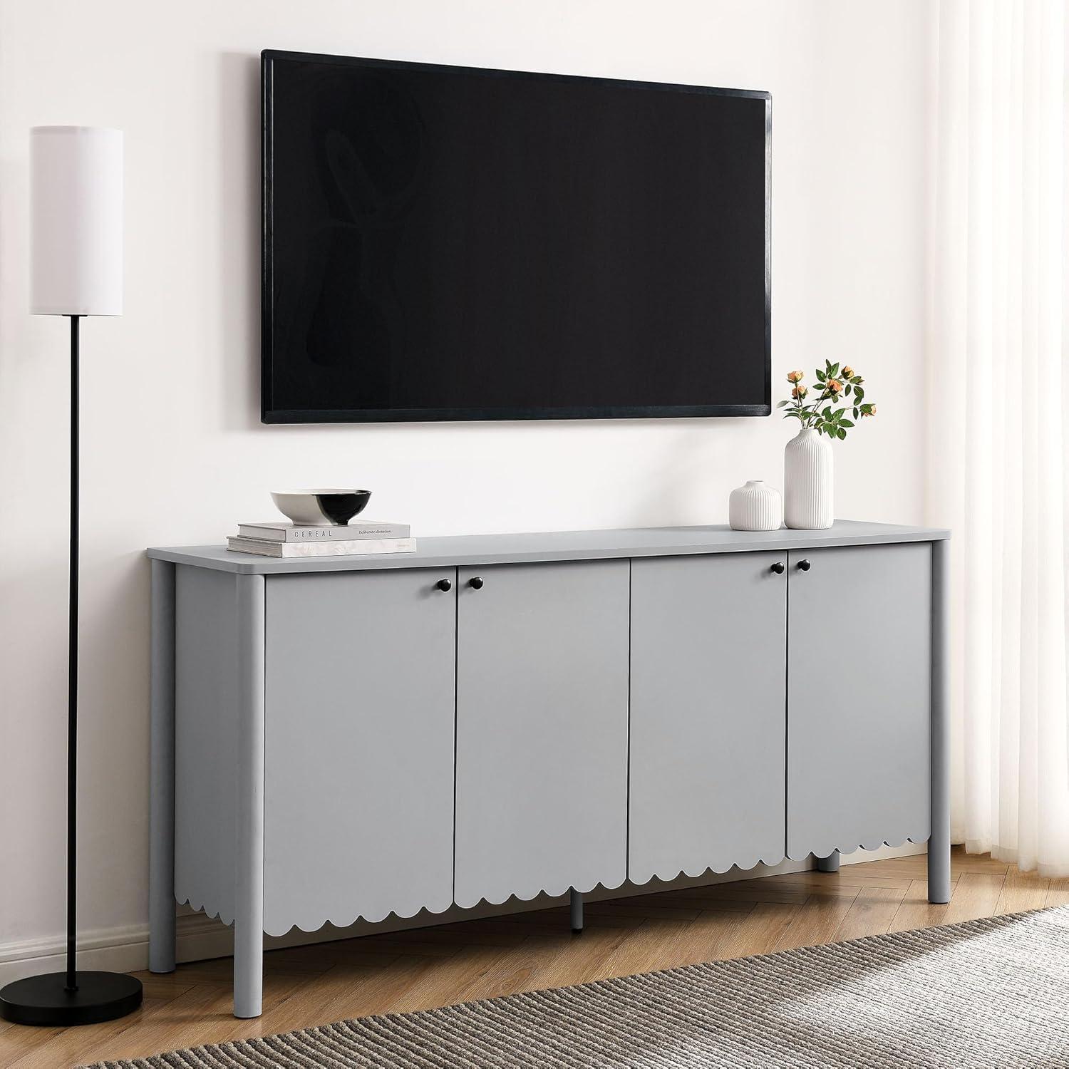 Modway Emmeline 66" 4-Door Scalloped Sideboard Cabinet