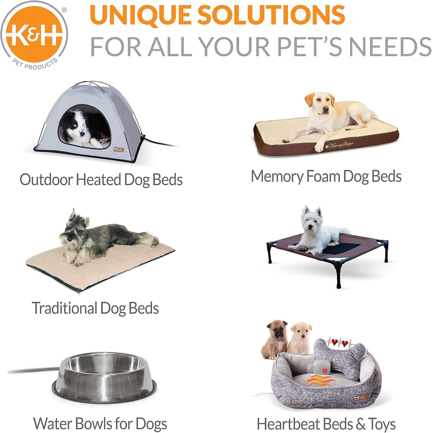 K&H Pet Products Mother's Heartbeat Calming Dog Toy Heart Pillow Red Medium Breed Heartbeat 8 Inch