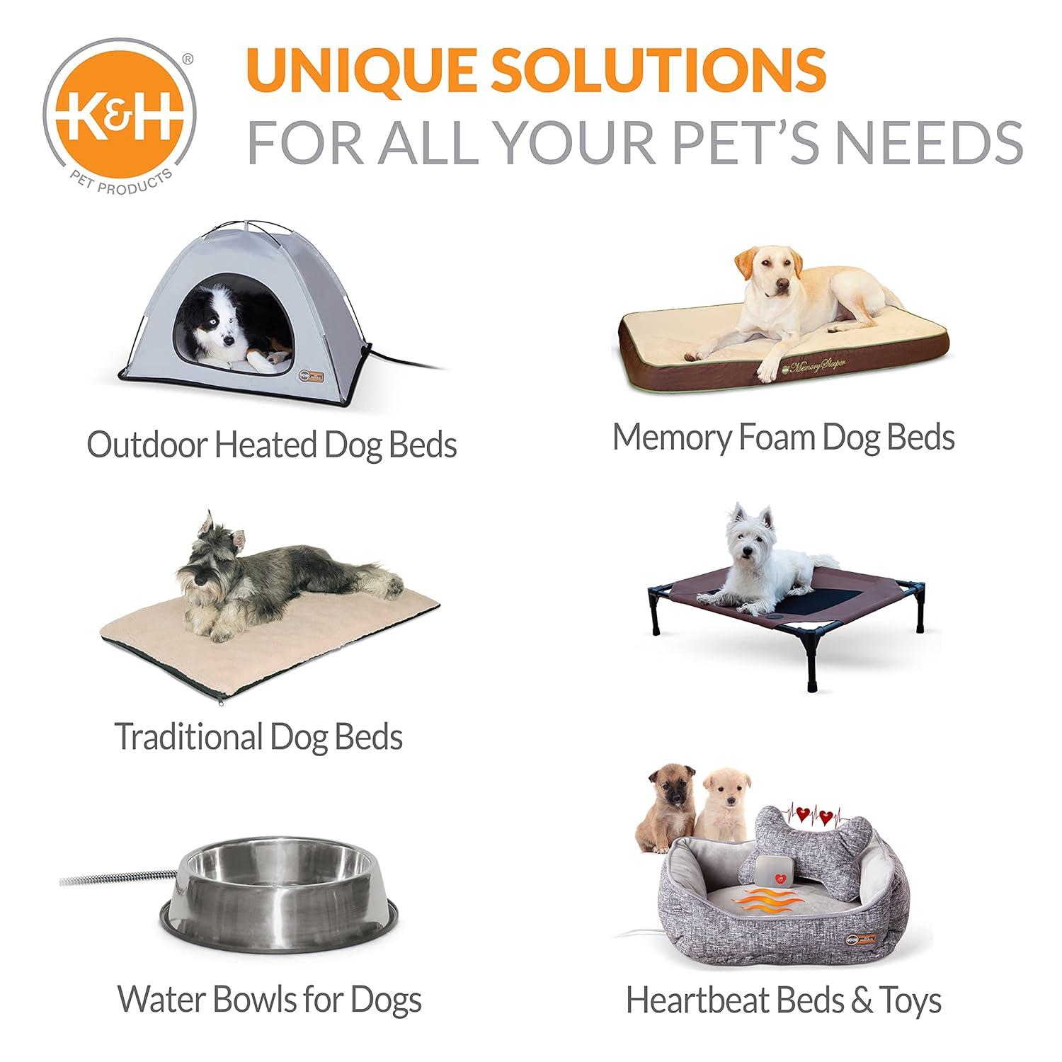 K&H Pet Products Mother's Heartbeat Calming Dog Toy Heart Pillow Red Medium Breed Heartbeat 8 Inch