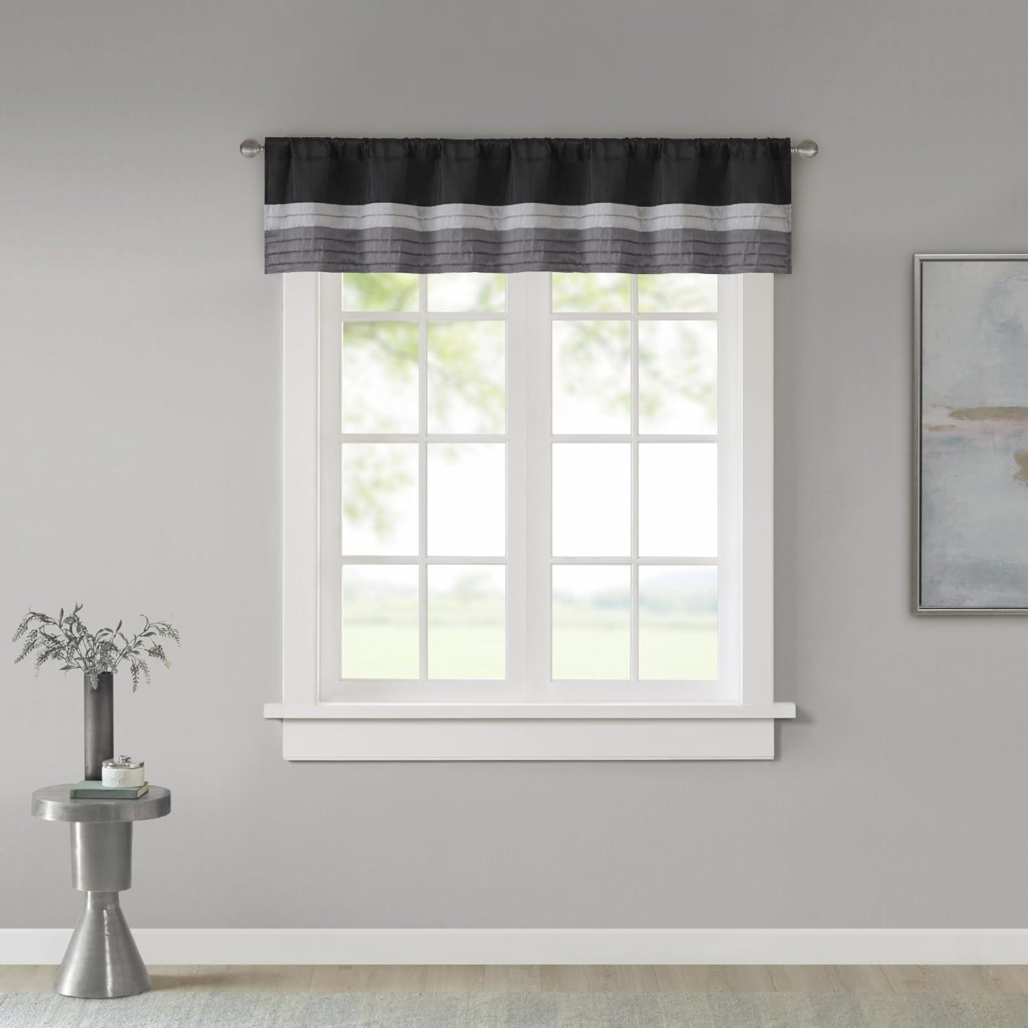 Madison Park Amherst Polyoni Pintuck Window Valance