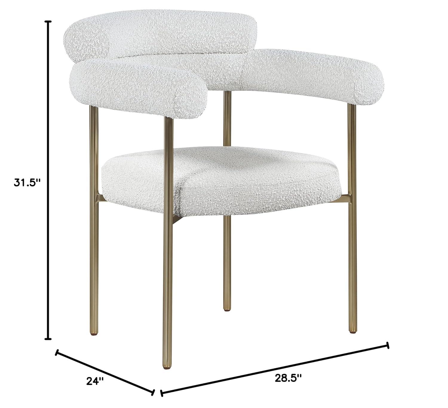 Meridian Furniture Blake Cream Dining Chair (Set of 2)