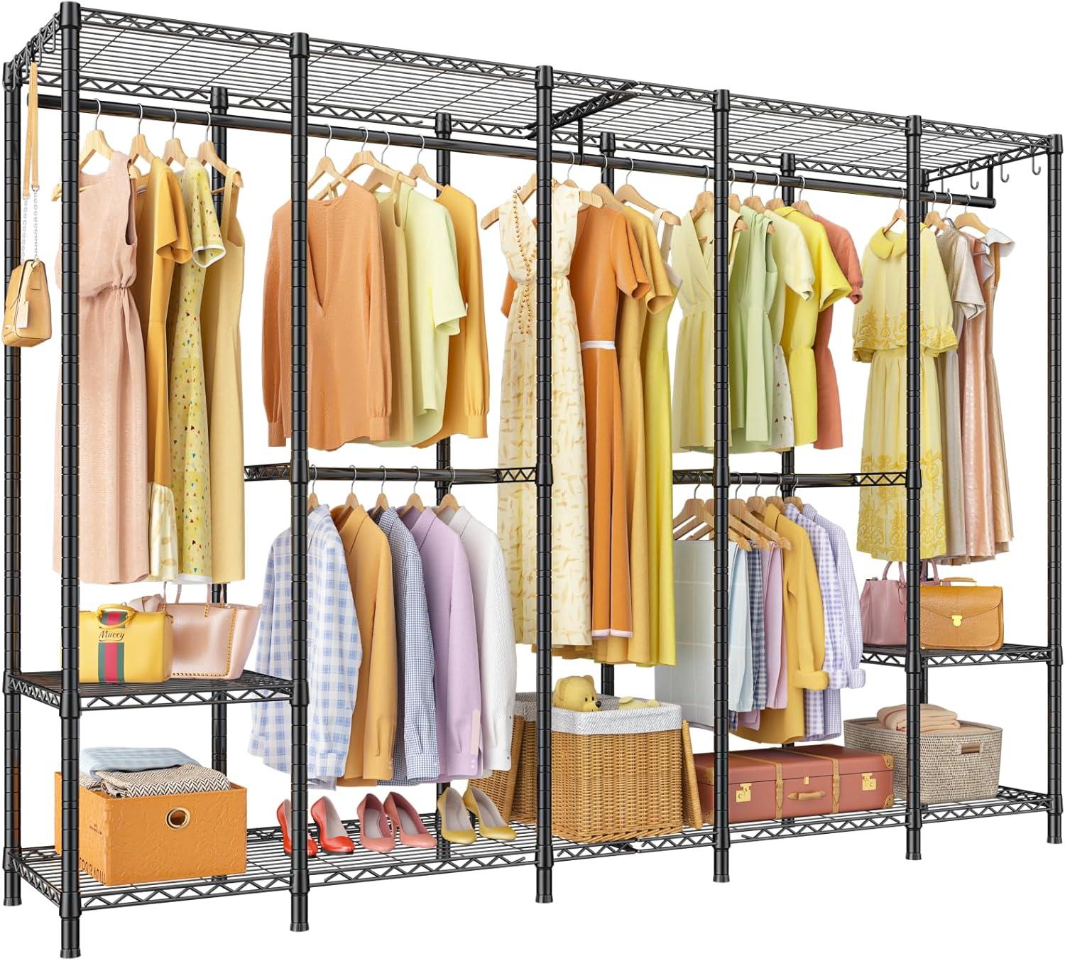 89.8'' Metal Freestanding Garment Rack
