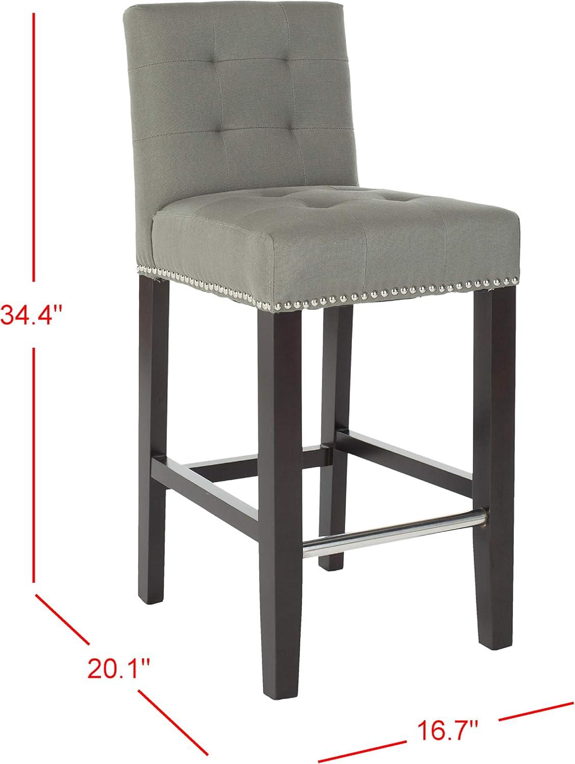 Thompson 23.9" Counter Stool with Silver Nail Heads - Seamist - Safavieh