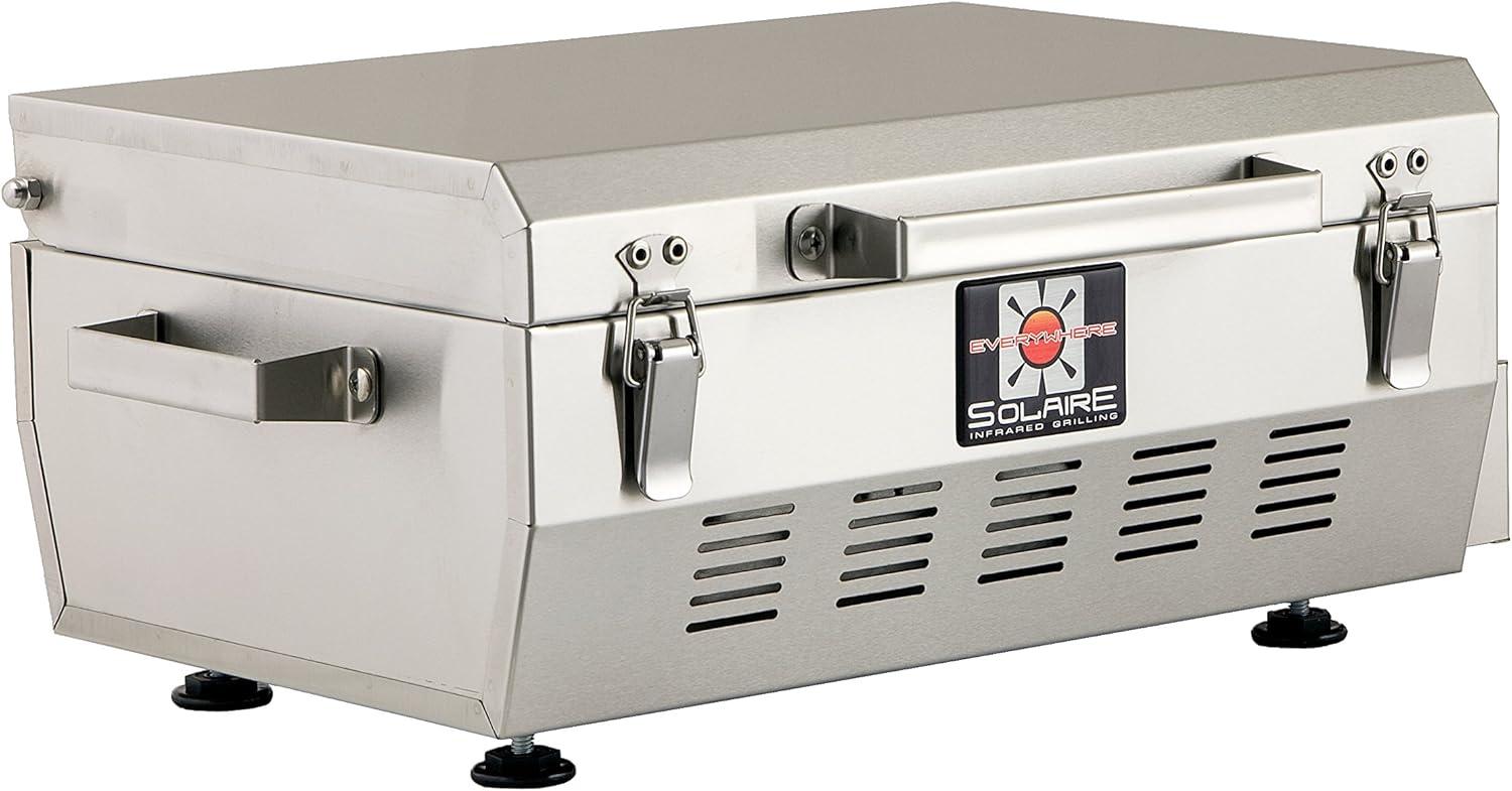 Solaire SOL-EV17A Everywhere Portable Infrared Propane Gas Grill, Stainless Steel