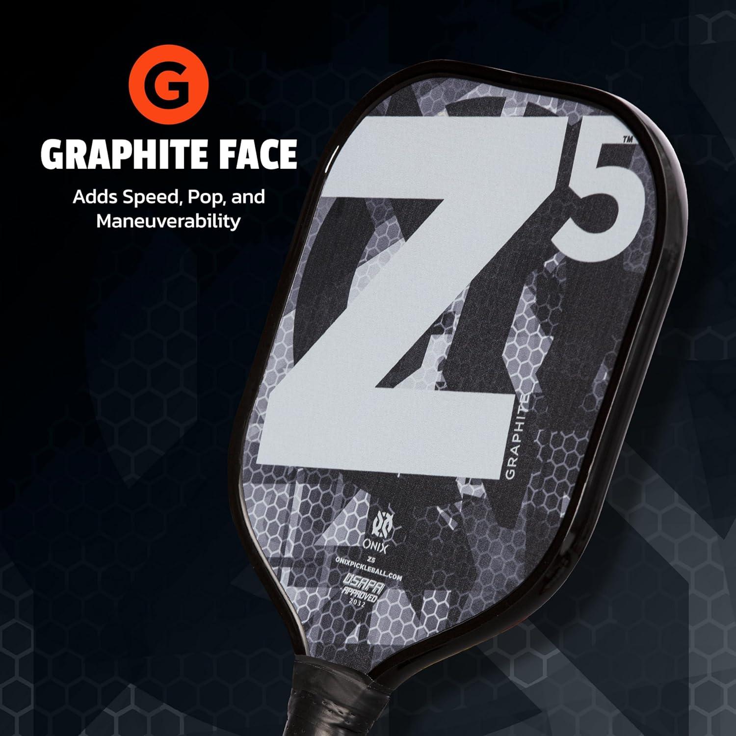 Onix Z5 Graphite Pickleball Paddle, Black, New