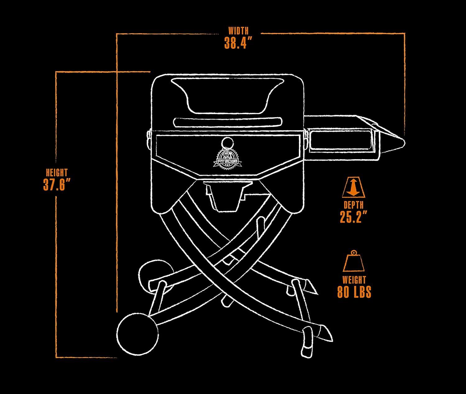 Pit Boss Portable Black Pellet Grill with Foldable Legs