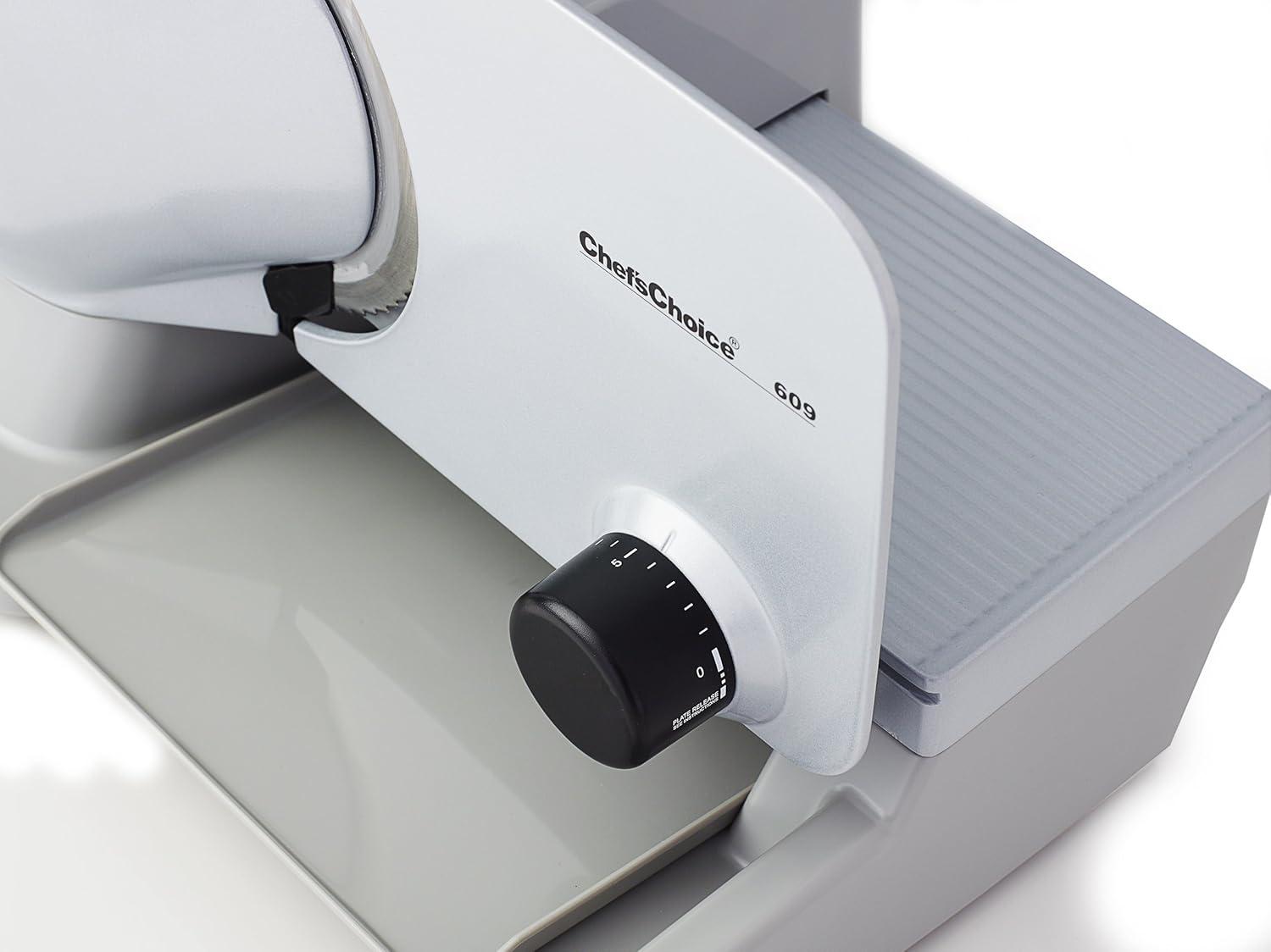 Chef's Choice Electric Meat Slicer with Stainless Steel Blade, 7-Inch, Silver, 609A