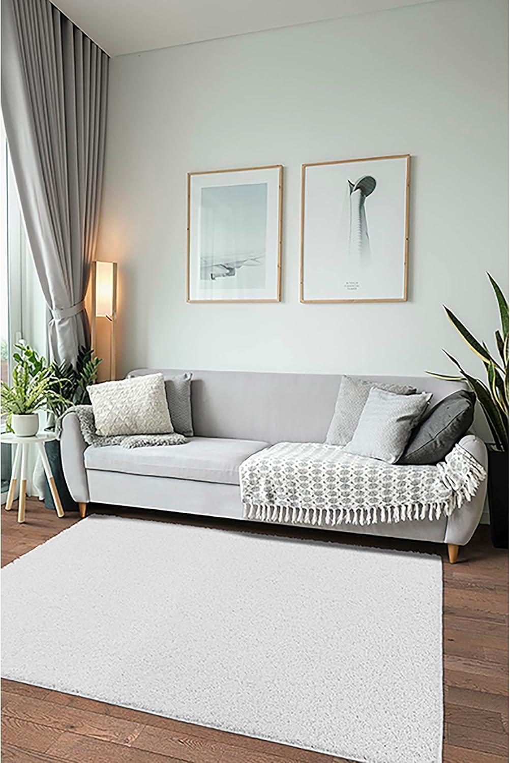 Garland Rug Southpointe Shag 9 ft. x 12 ft. Area Rug White