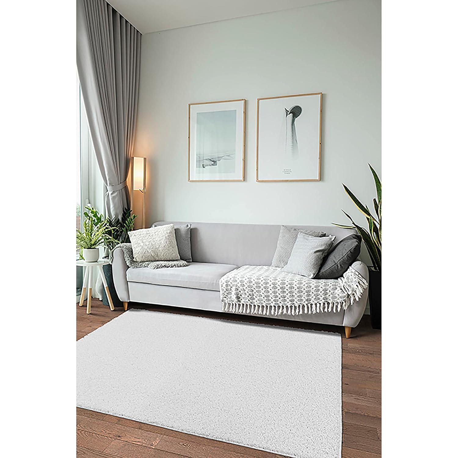 Garland Rug Southpointe Shag White Indoor Area Rug, 9' x 12'