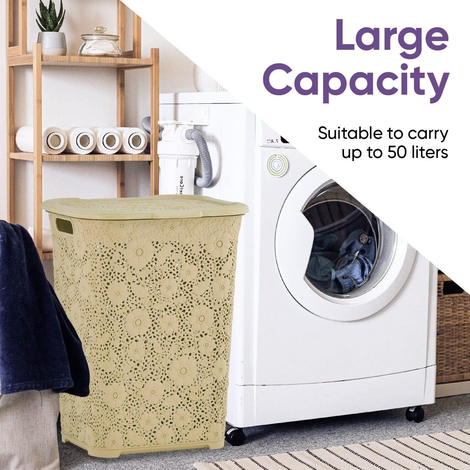 House of Hampton® Plastic Laundry Hamper with Handles