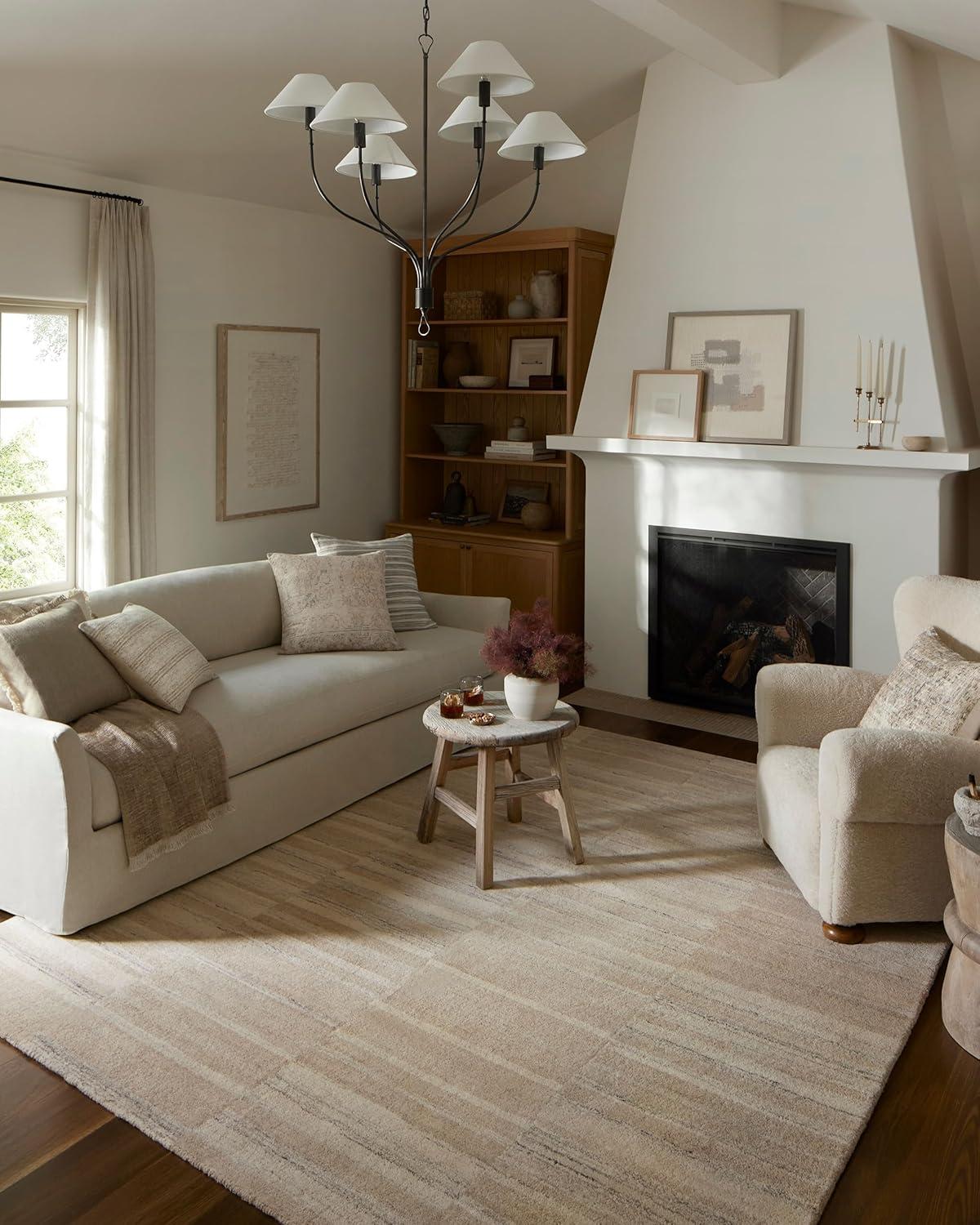 Amber Lewis x Loloi Rocky Ivory/Dove Area Rug