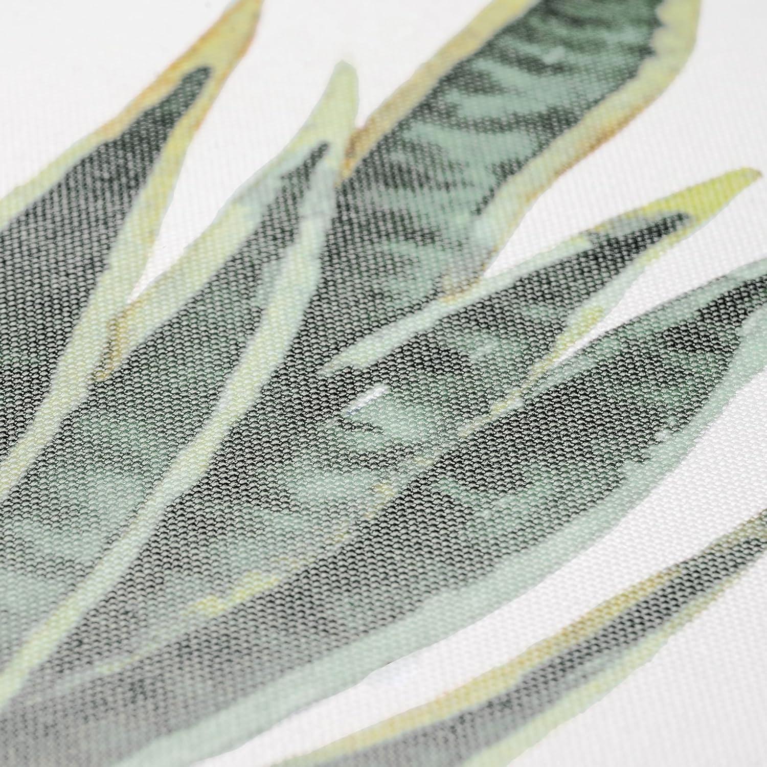 ArtbyHannah Canvas Wall Art Prints, Unframed Botanical Pictures Wall Decor, Sage Green Leaf Plant Poster for Bedroom Decorations & Gift (10x10 Inch, 4 Pack)