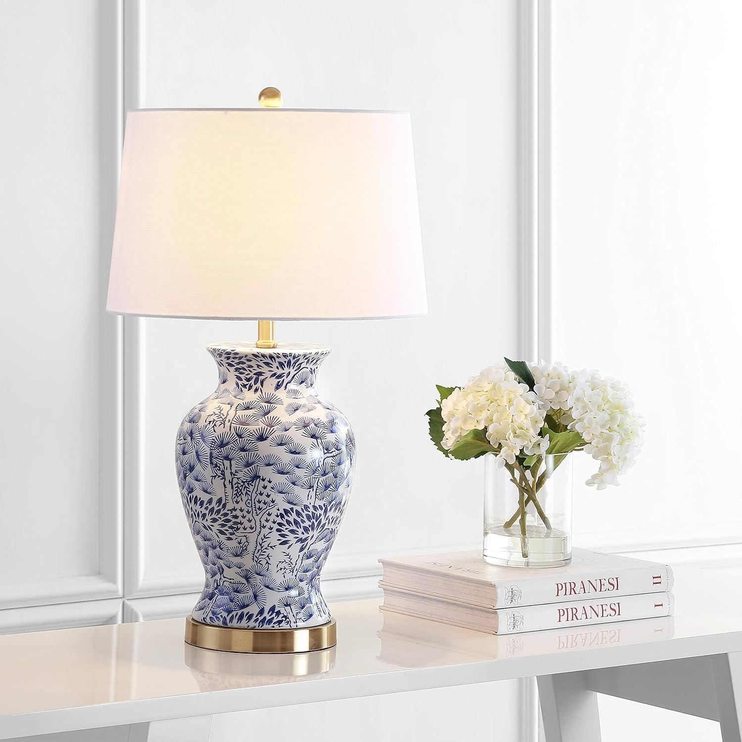 Alona Table Lamp (Set of 2) - Blue/White - Safavieh.