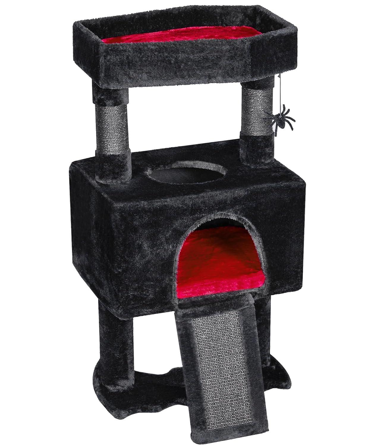 Gothic Cat Tree with Coffin, Gothic Cat Tower with Condo