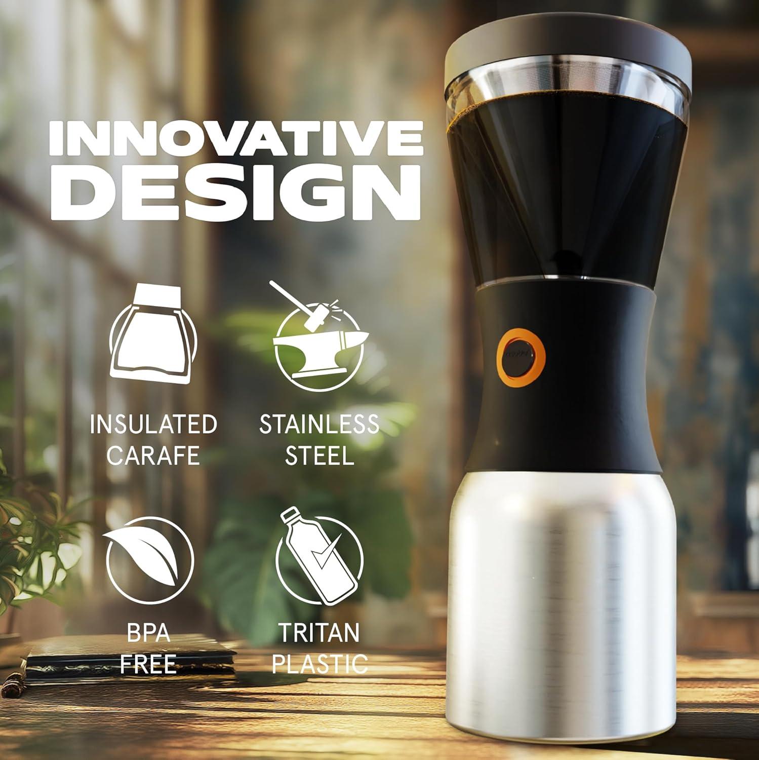 Asobu 40 Ounce Portable Insulated Cold Brew Coffee Maker