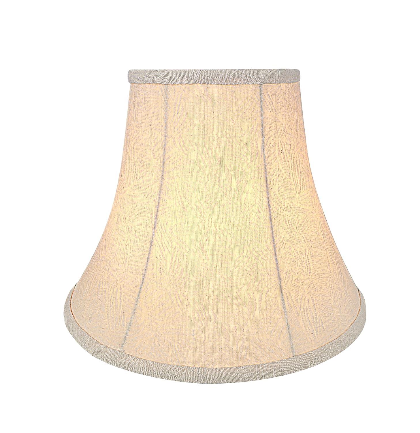 Aspen Creative 30167 Transitional Bell Shape Spider Construction Lamp Shade in Beige, 12" wide (6" x 12" x 9-1/2")