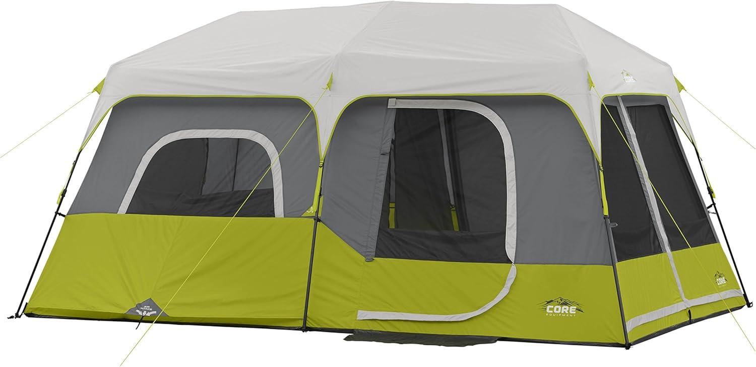 Green 9-Person Four Season Cabin Tent with Carry Bag