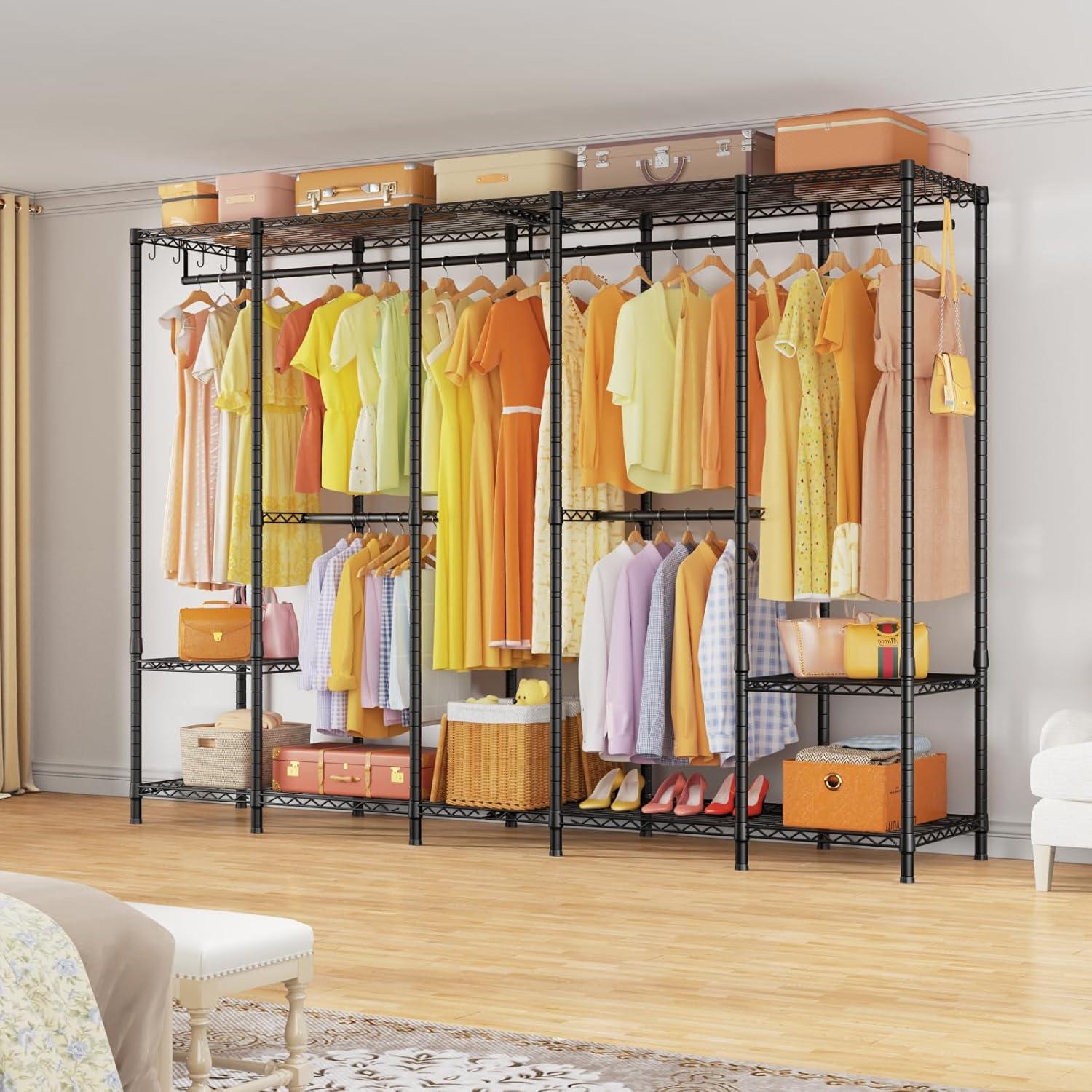 89.8'' Metal Freestanding Garment Rack
