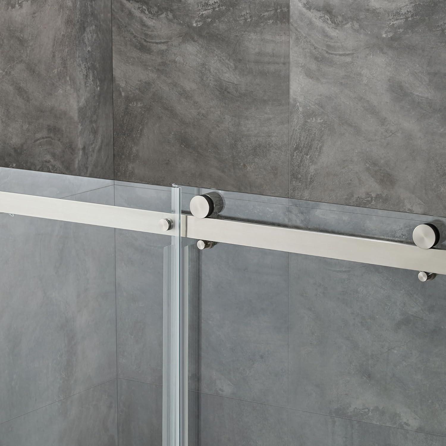 OVE Decors Bel Soft Close Gold 58-in to 60-in x 78.75-in Frameless Sliding Soft Close Shower Door