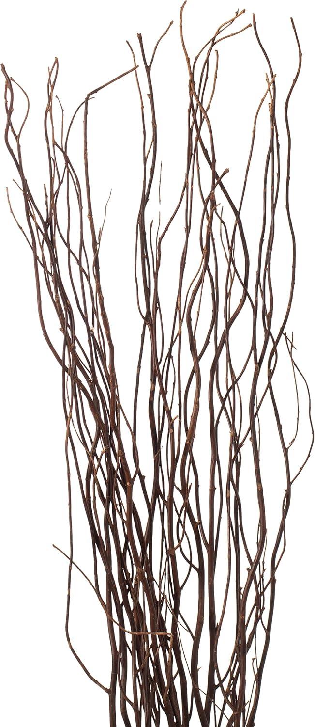 Uniquewise 12 pcs Natural Decorative Dry Branches Authentic Willow Sticks for Home Decoration and Wedding Craft, 47 in, Stems DIY Greenery Plants Craft Vases fillers Home Garden Hotel Farmhouse Decor