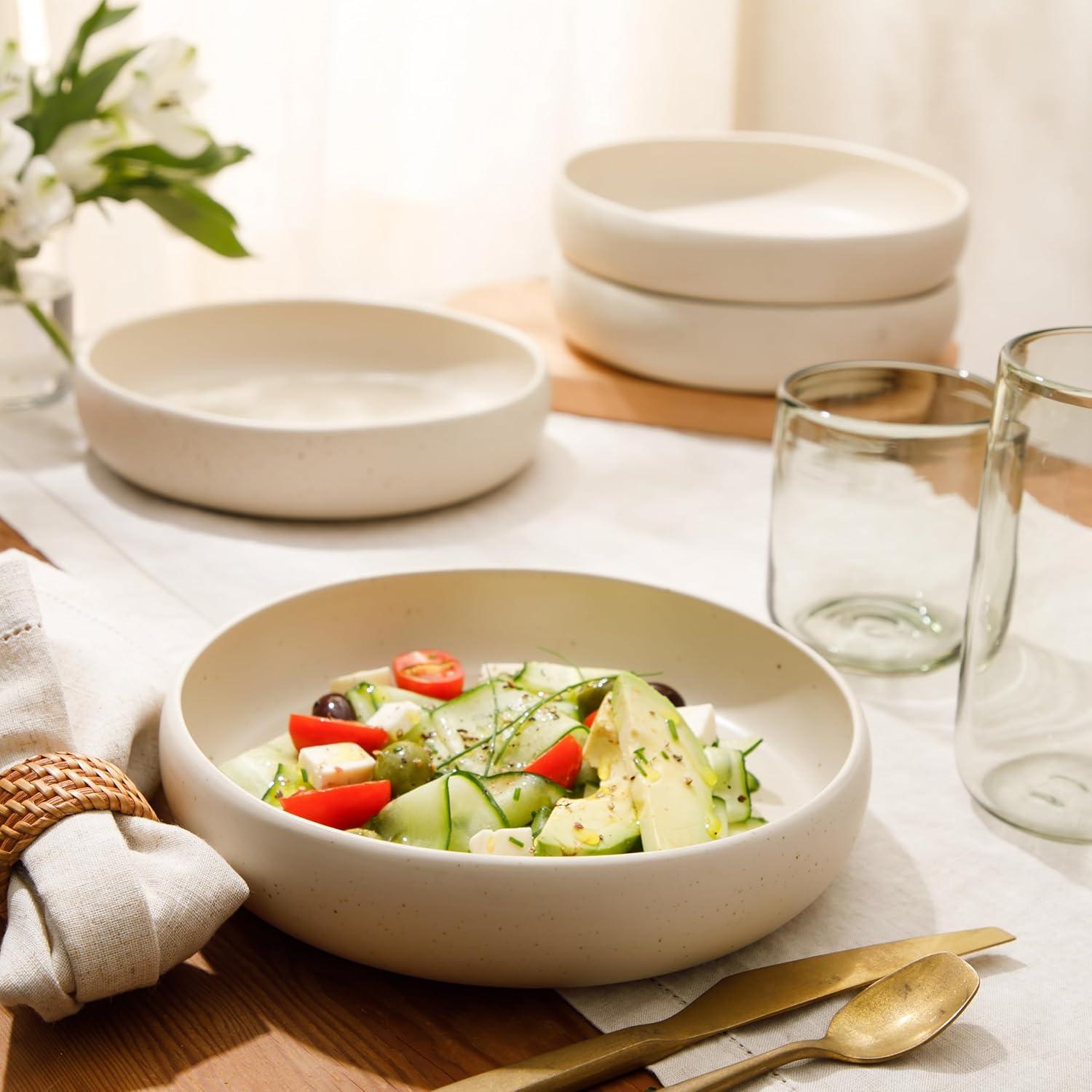 Bloomhouse Corcisa Clay 4 Piece Dinner, Pasta, Meal Bowl Set & Reviews | Wayfair