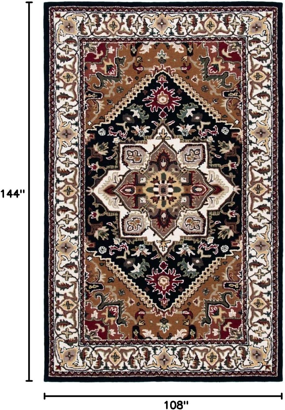Heritage HG625 Handmade Area Rug - 9'x12' - Navy/Brown - Safavieh