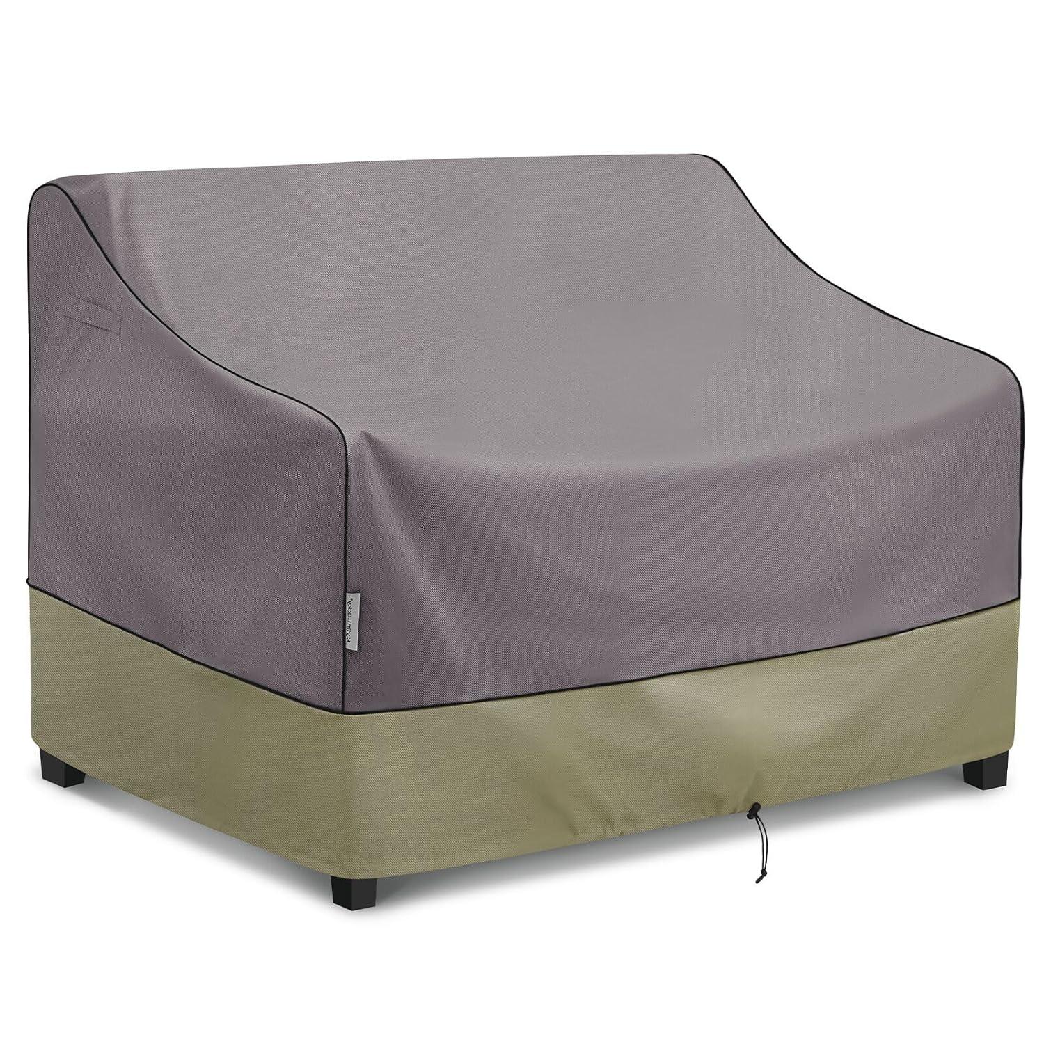 KylinLucky Outdoor Furniture Sofa Covers Waterproof 58 x 40 x 33 inches, 2-Seater Deep Seat Loveseat Cover Grey