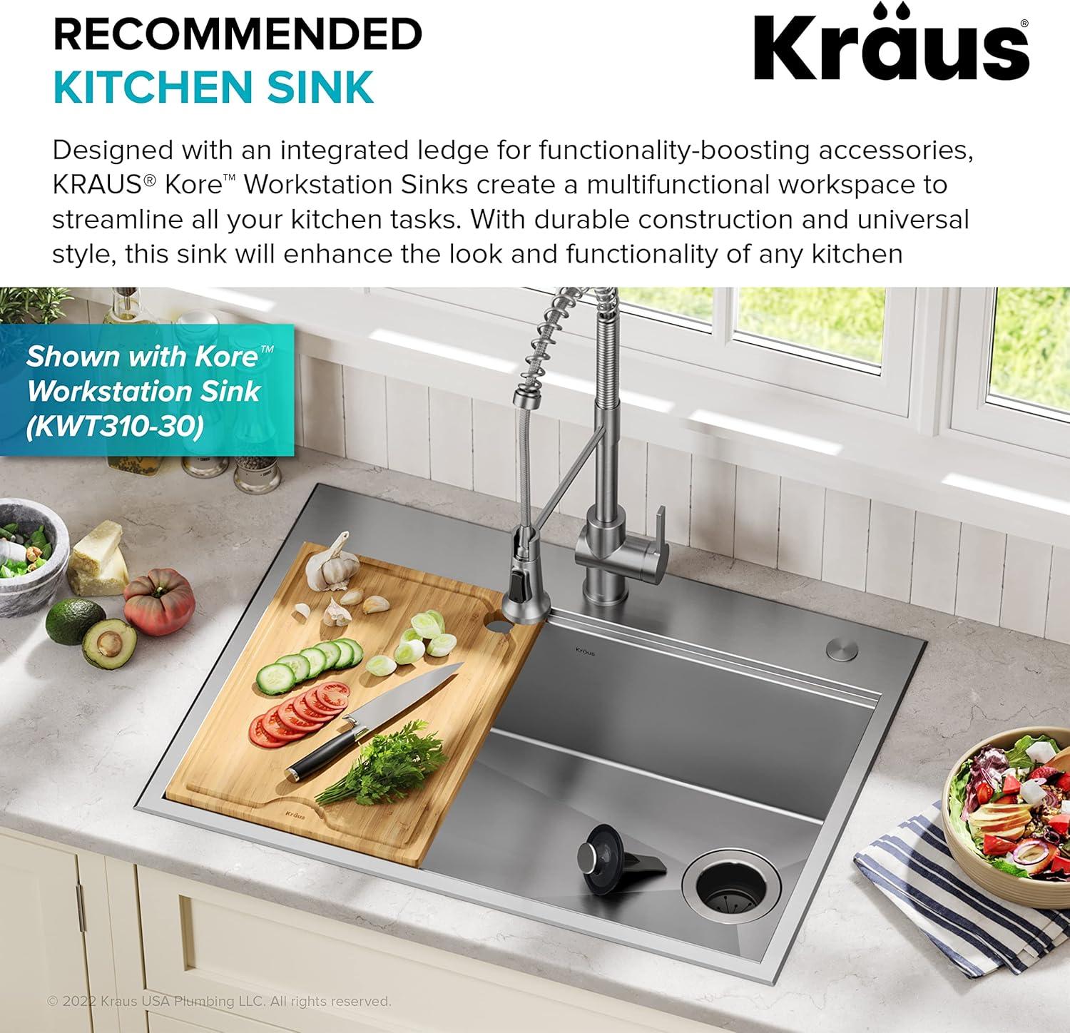 Kraus WasteGuard High-Speed 1/2 HP Continuous Feed Garbage Disposal