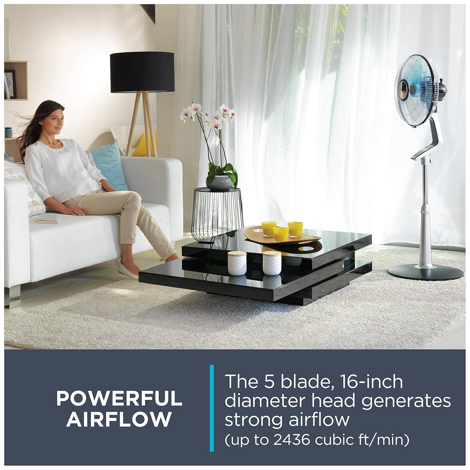 Rowenta Rowenta Turbo Silence Extreme Stand Fan With 5 Speeds, Oscillating Feature, Adjustable Height And Remote