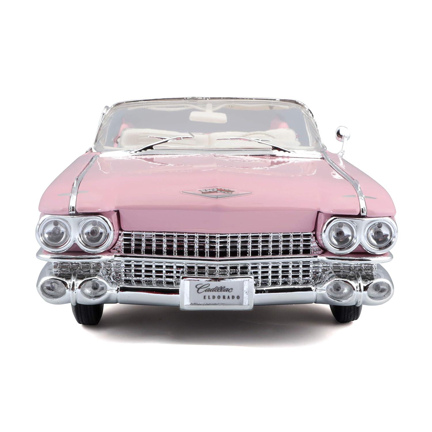 1959 Cadillac Eldorado Biarritz Convertible, Pink - Maisto Premiere 36813 - 1/18 Scale Diecast Model Toy Car