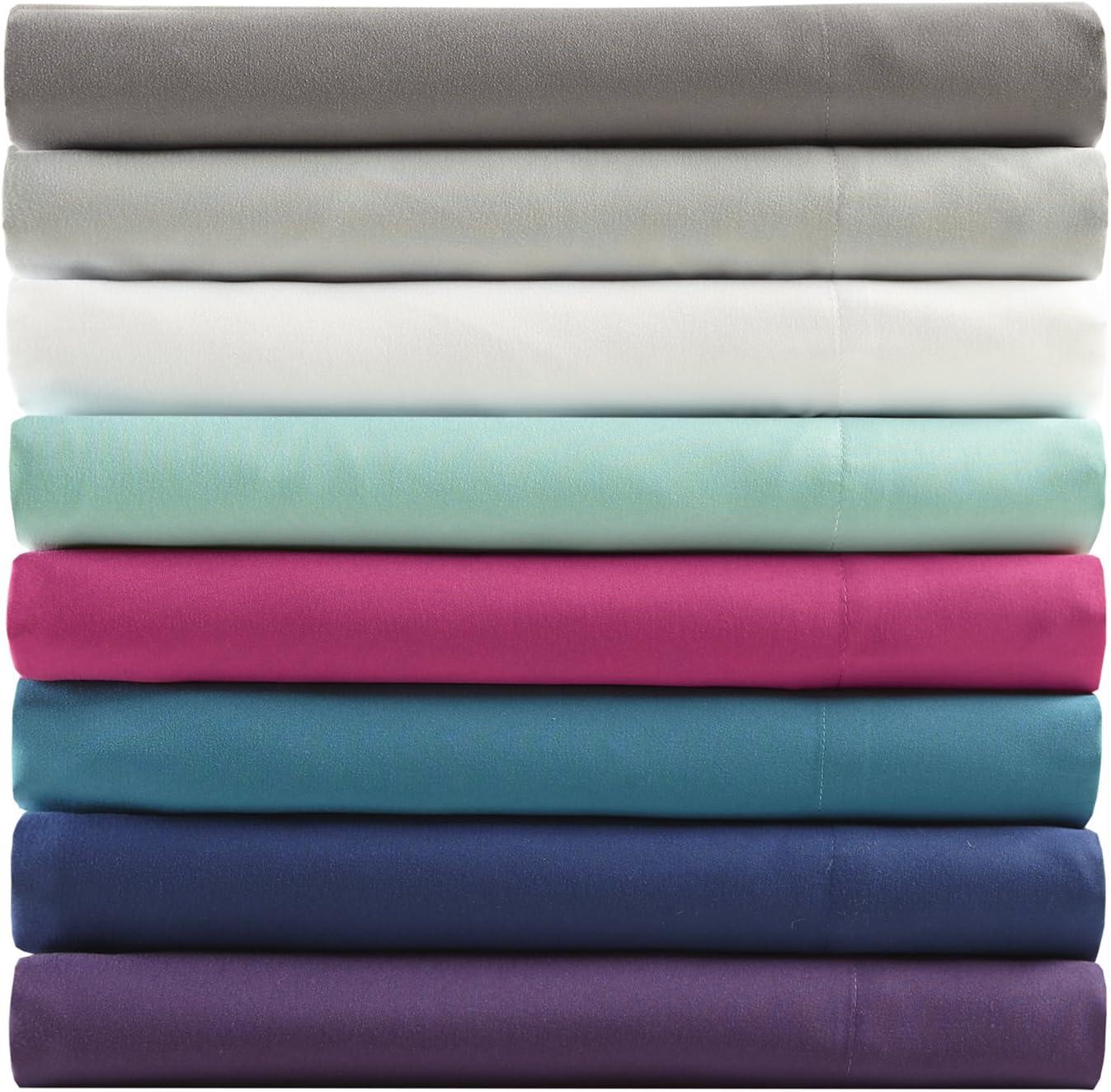 Comfort Spaces Solid 100% Polyester Microfiber Solid Sheet Set, Full, Aqua