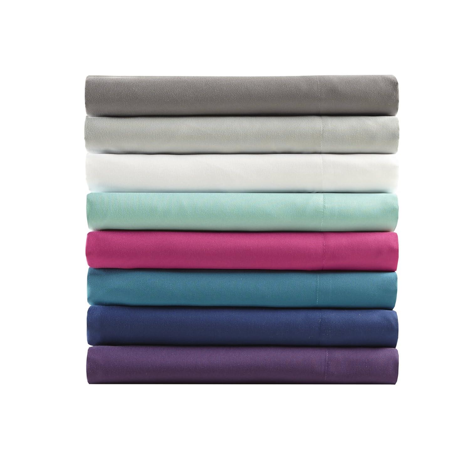 Comfort Spaces Solid 100% Polyester Microfiber Solid Sheet Set, Full, Aqua