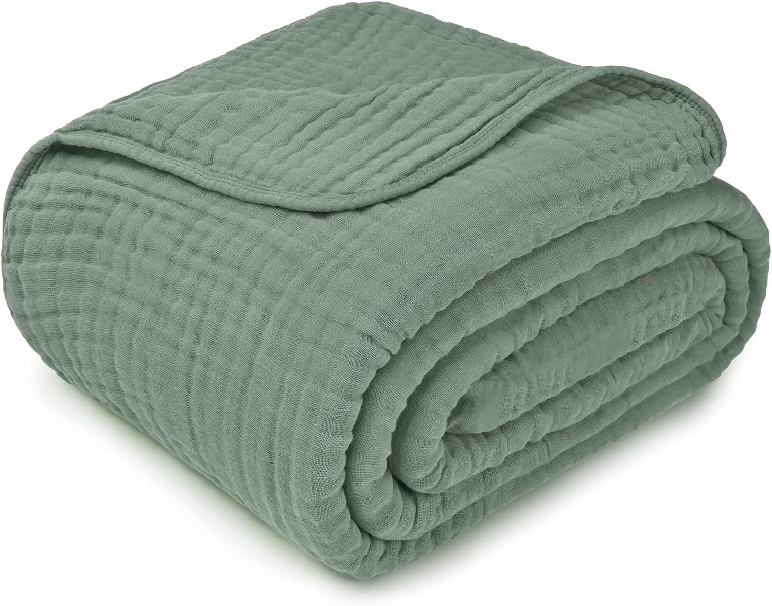 Queen Size Muslin Cotton Cooling Throw Blanket