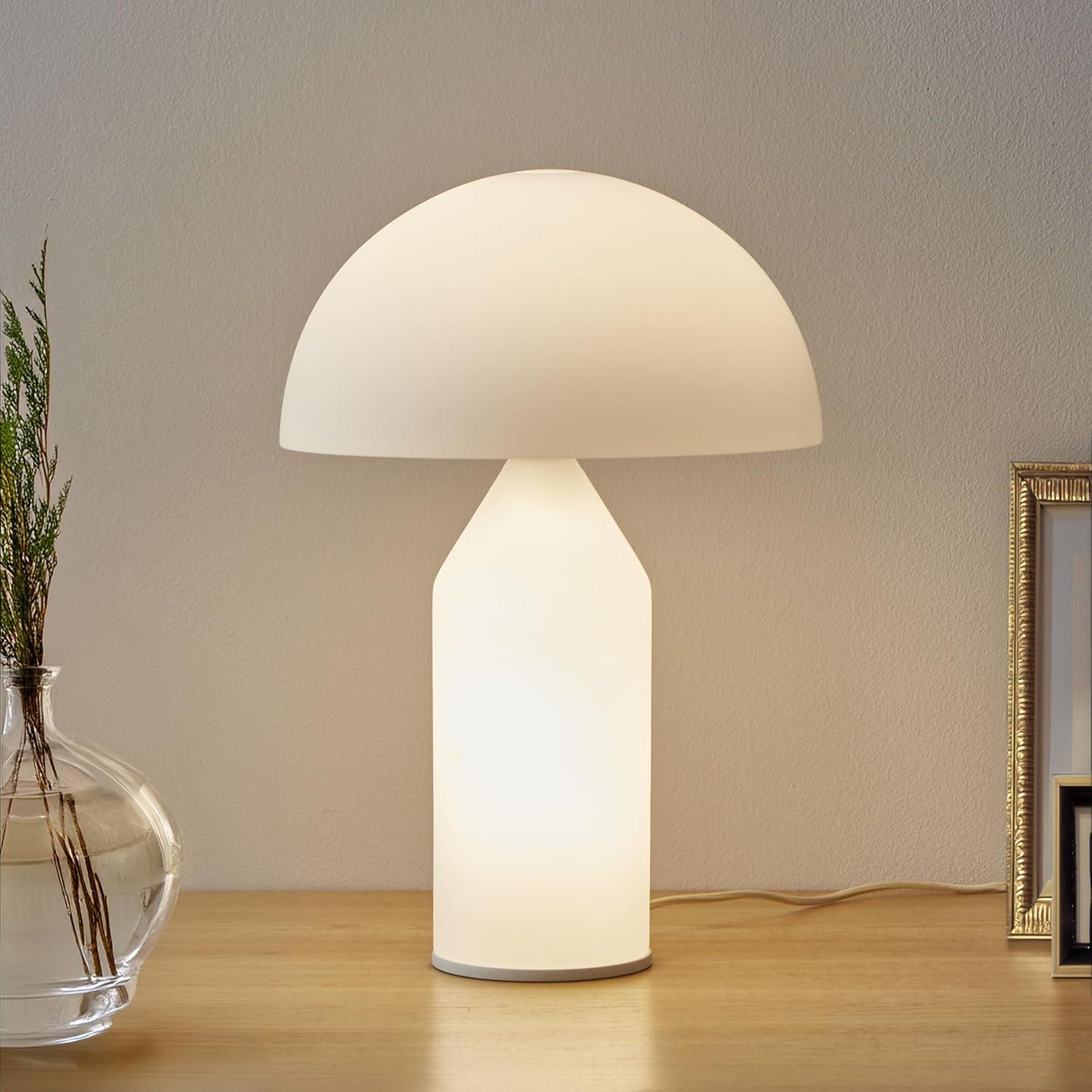 Venus 14 in. Dimmable LED Modern Dome Shade Table Lamp