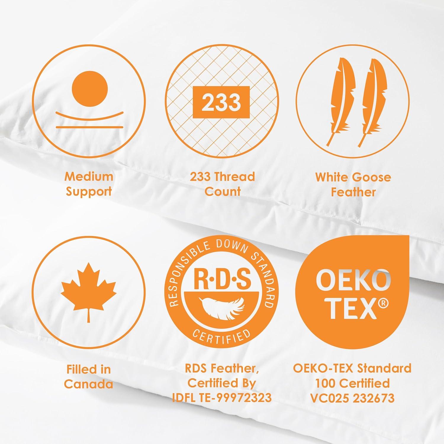 White Goose Feather Pillow