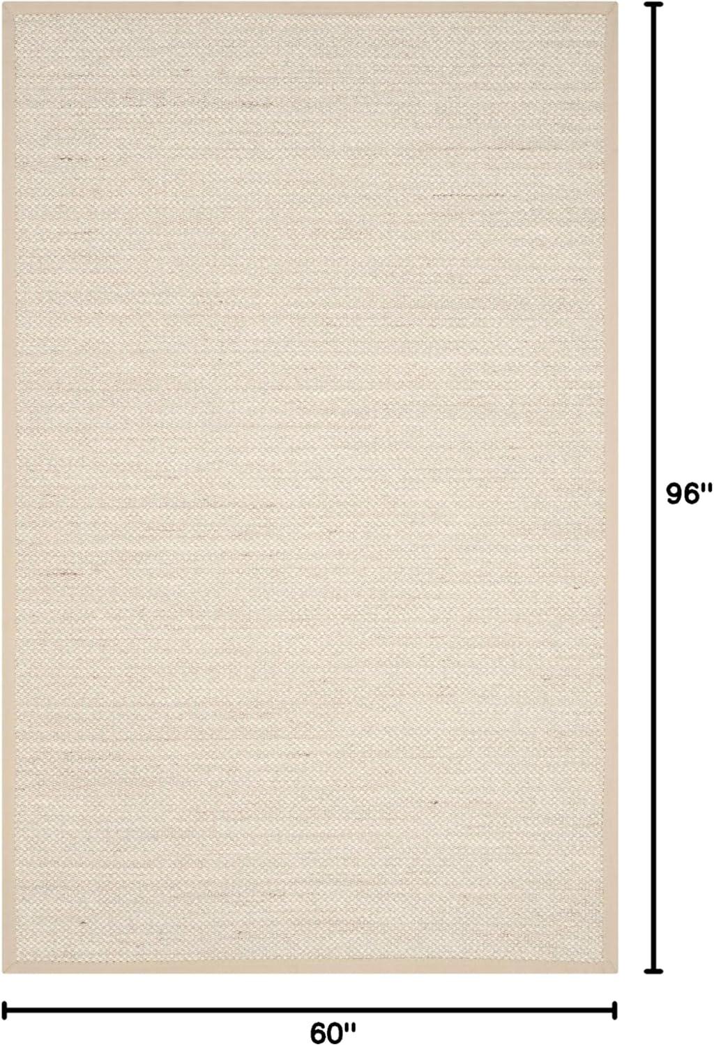 Natural Fiber NF143 Power Loomed Indoor Area Rug - Marble/Linen - 5'x8' - Safavieh