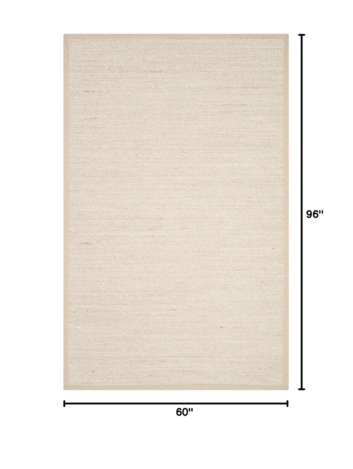 Natural Fiber NF143 Power Loomed Indoor Area Rug - Marble/Linen - 5'x8' - Safavieh