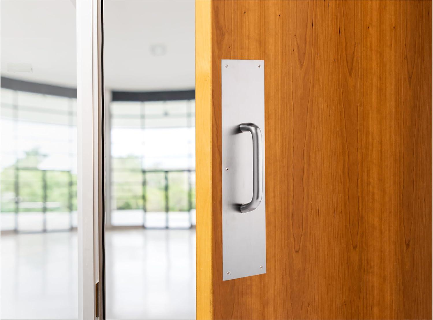 BRINKS Commercial - Commercial 16" Pull Door Plate, Stainless Steel Finish - Rust and Corrosion Resistant Door Plate