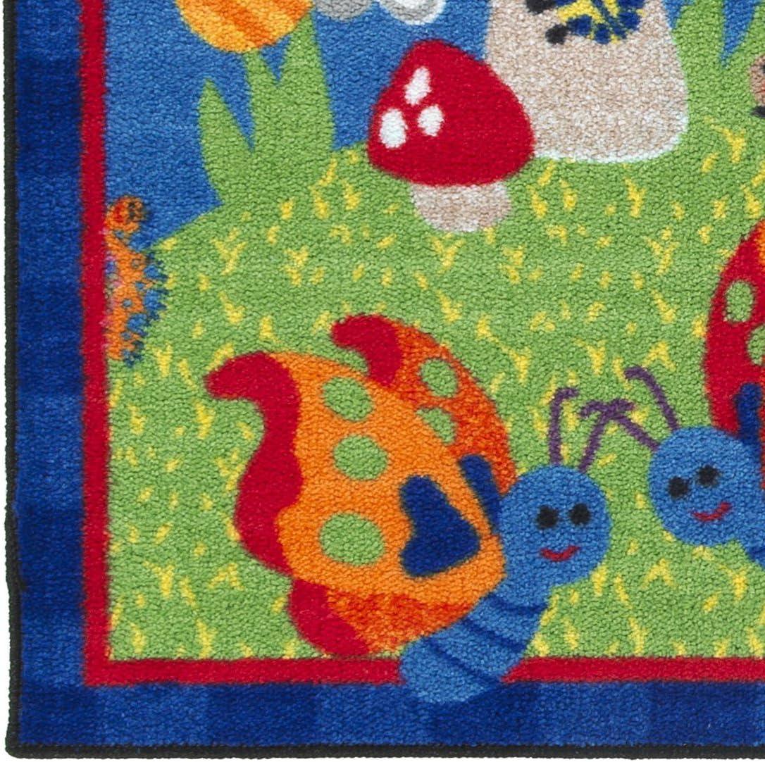 Flagship Carpets Cutie Bugs Kids and Baby Non Slip Area Rug, 3' x 5'