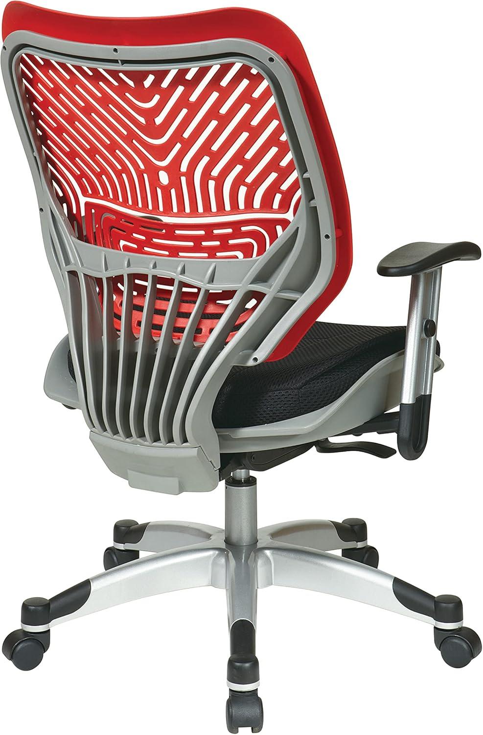 Unique Self Adjusting Ice SpaceFlex Black Fabric Back Managers Chair